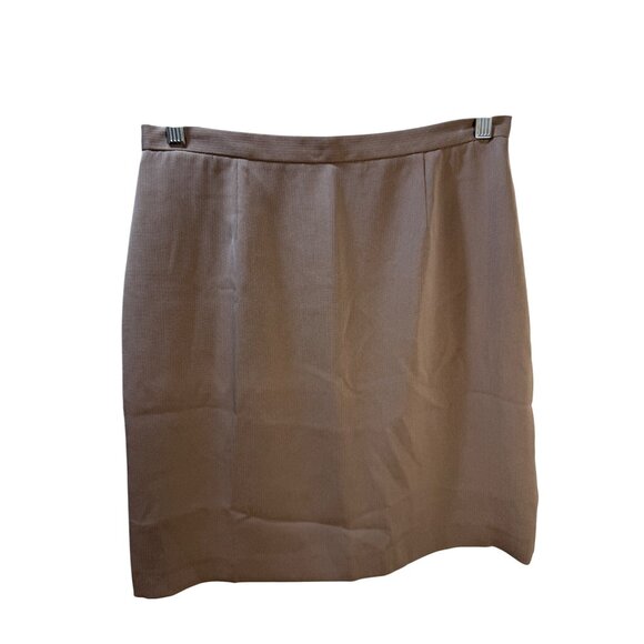 Brown Wool Blend Womens Knee-Length Skirt Size 10 Made In Italy - Picture 1 of 6